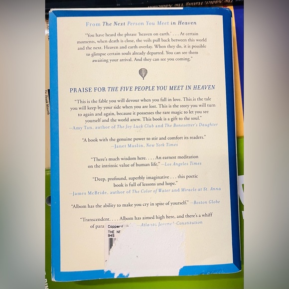 The Next Person you Meet in Heaven novel by: Mitch Albom Hb w/ sleeve - Picture 2 of 3